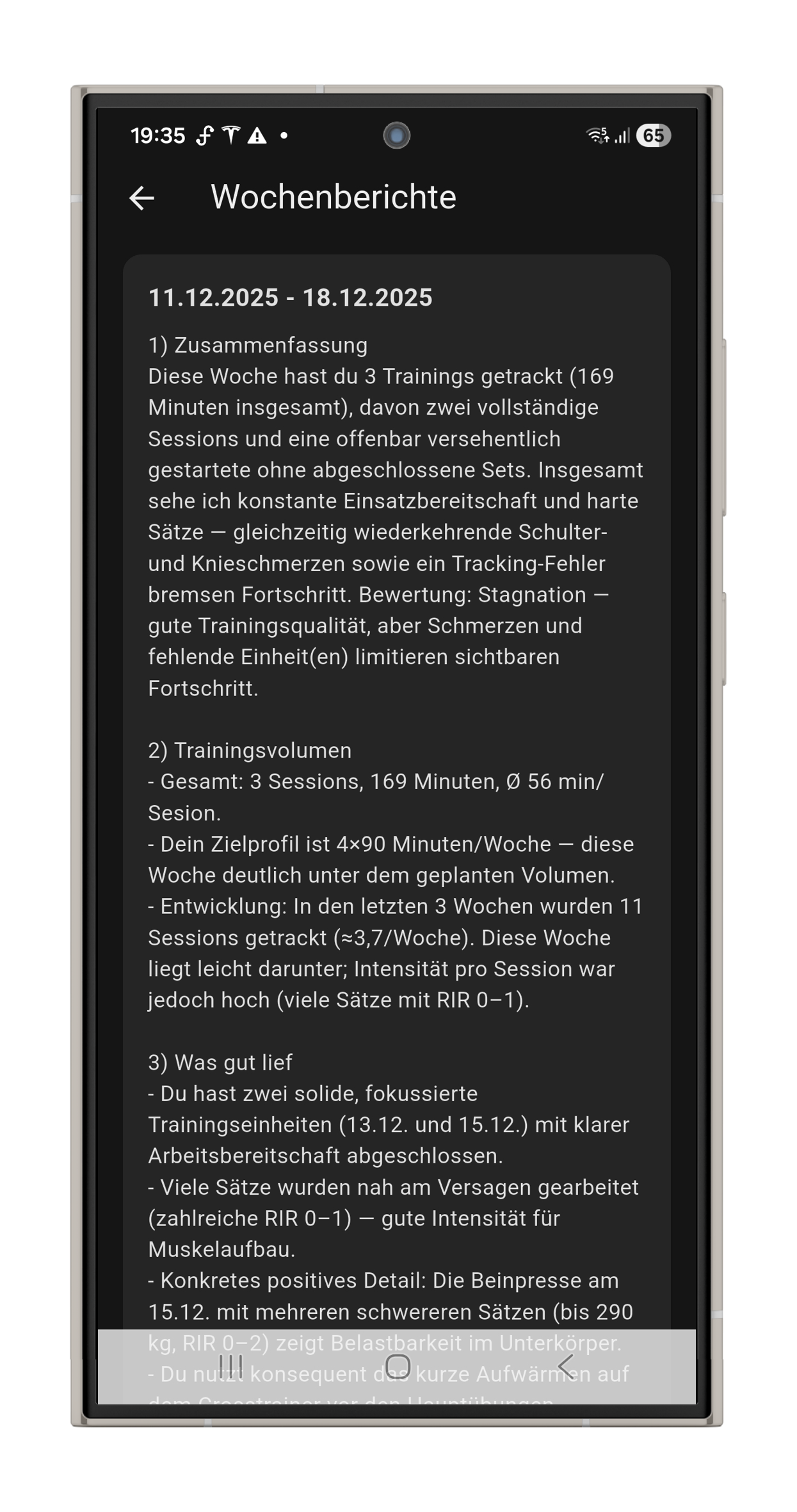Coach Feedback